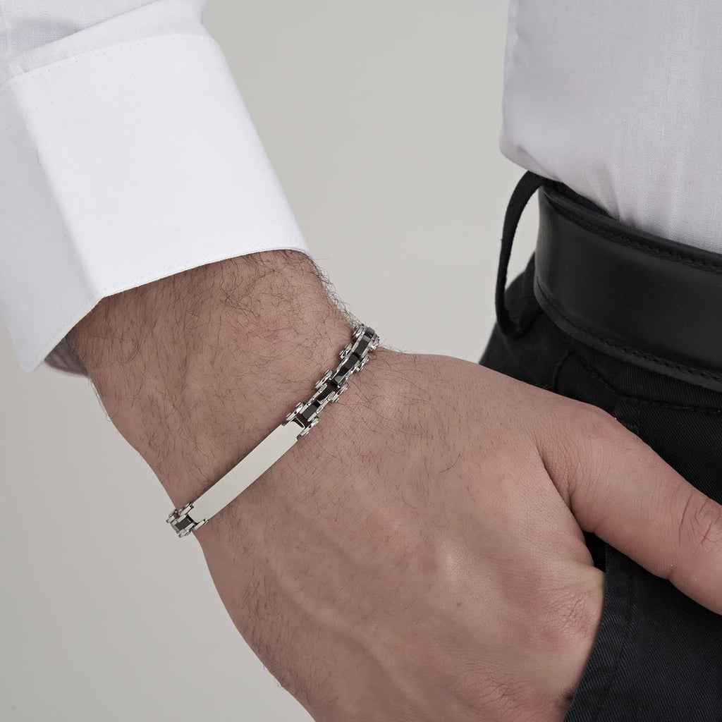 BRACCIALE UOMO IN ACCIAIO MAGLIA CATENA