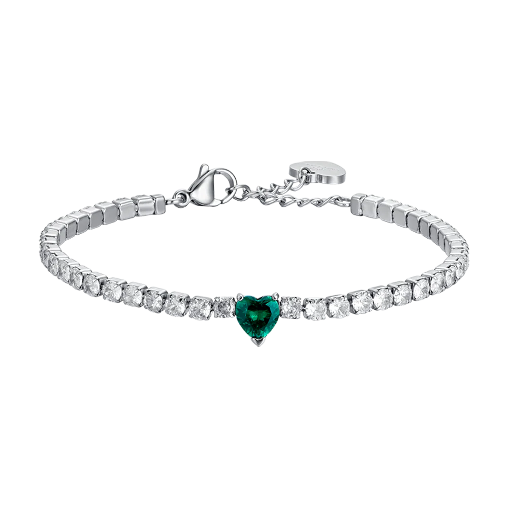 BRACCIALE TENNIS CON CUORE VERDE - LUCA BARRA